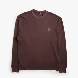 thumbnail Carhartt WIP Vista Waffle Long Sleeve T-Shirt, Palisander (Garment Dyed), Detail Shot 1