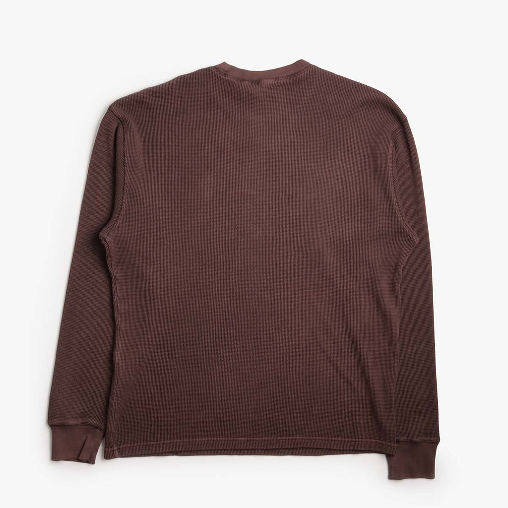 Carhartt WIP Vista Waffle Long Sleeve T-Shirt, Palisander (Garment Dyed), Detail Shot 2