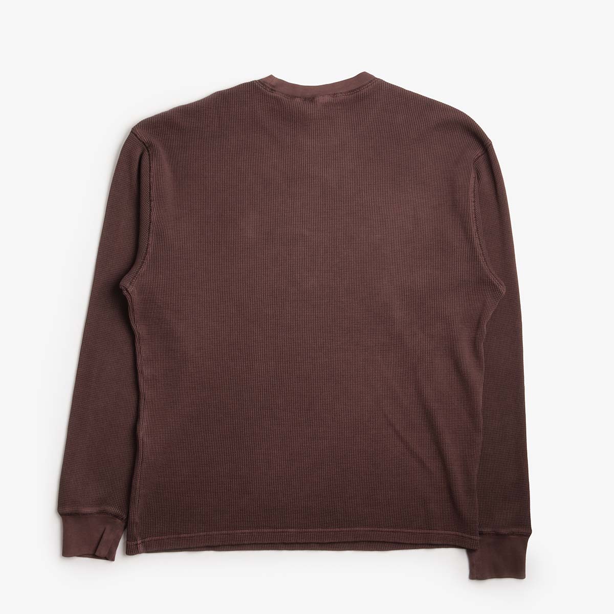 Carhartt WIP Vista Waffle Long Sleeve T-Shirt, Palisander (Garment Dyed), Detail Shot 2