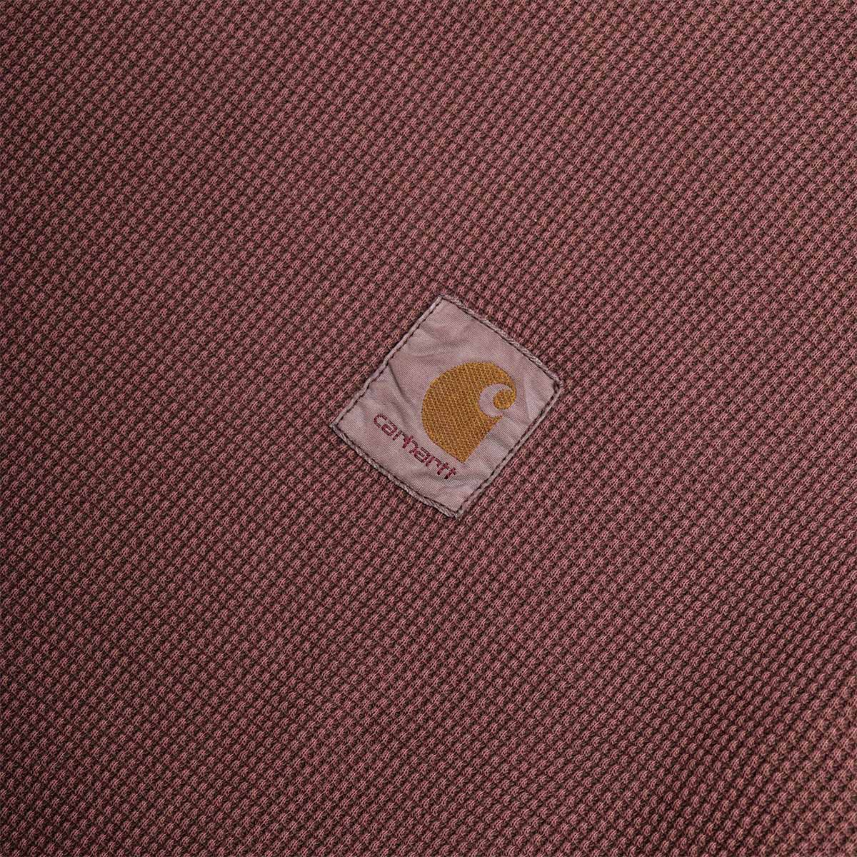 Carhartt WIP Vista Waffle Long Sleeve T-Shirt, Palisander (Garment Dyed), Detail Shot 3