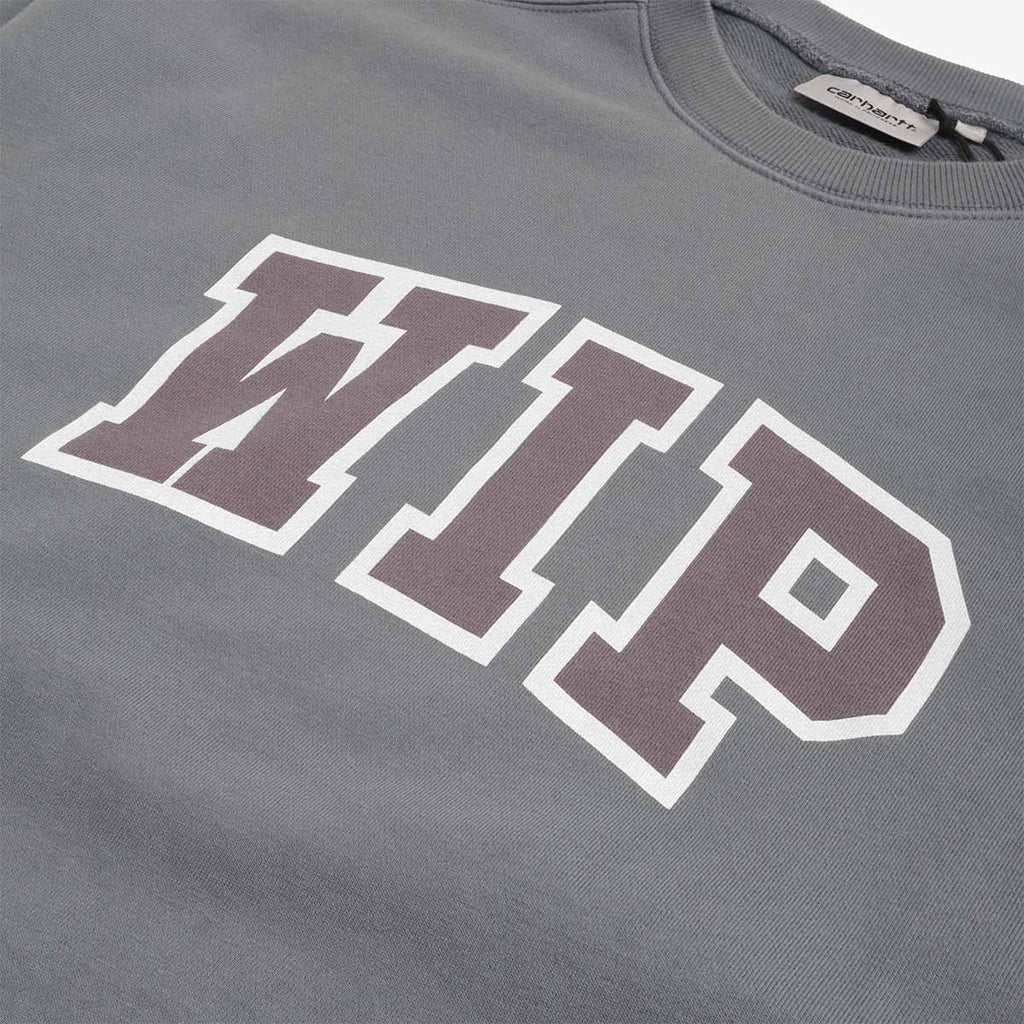 Carhartt WIP WIP III Sweatshirt, Cozy Blue (Heavy Stone Wash), Detail Shot 2