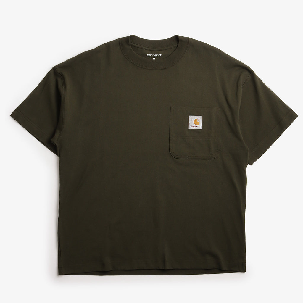 Carhartt WIP Work Pocket T-Shirt, Olive, Detail Shot 1