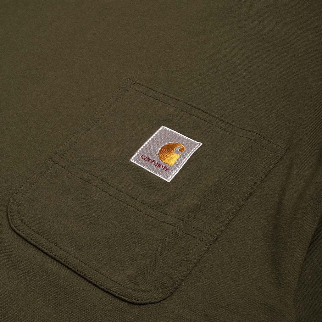 Carhartt WIP Work Pocket T-Shirt, Olive, Detail Shot 2