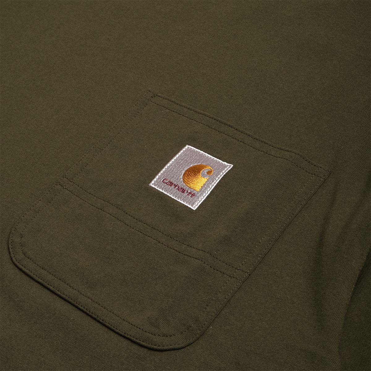 main Carhartt WIP Work Pocket T-Shirt, Olive, Detail Shot 2