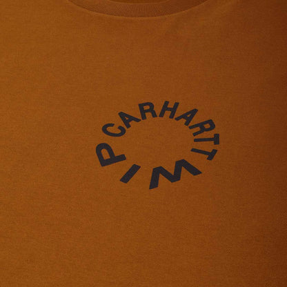 Carhartt WIP Work Varsity T-Shirt, Deep H Brown Black, Detail Shot 3
