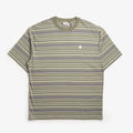 Carhartt WIP Zane T-Shirt, Zane Stripe Dollar Green, Detail Shot 1