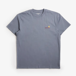 T-shirt Carhartt WIP American Script - Bleu Louche