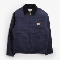 thumbnail Carhartt WIP OG Detroit Jacket, Dark Navy Black (Stone Canvas), Detail Shot 1