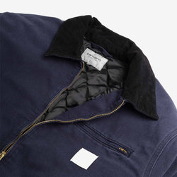 thumbnail Carhartt WIP OG Detroit Jacket, Dark Navy Black (Stone Canvas), Detail Shot 4