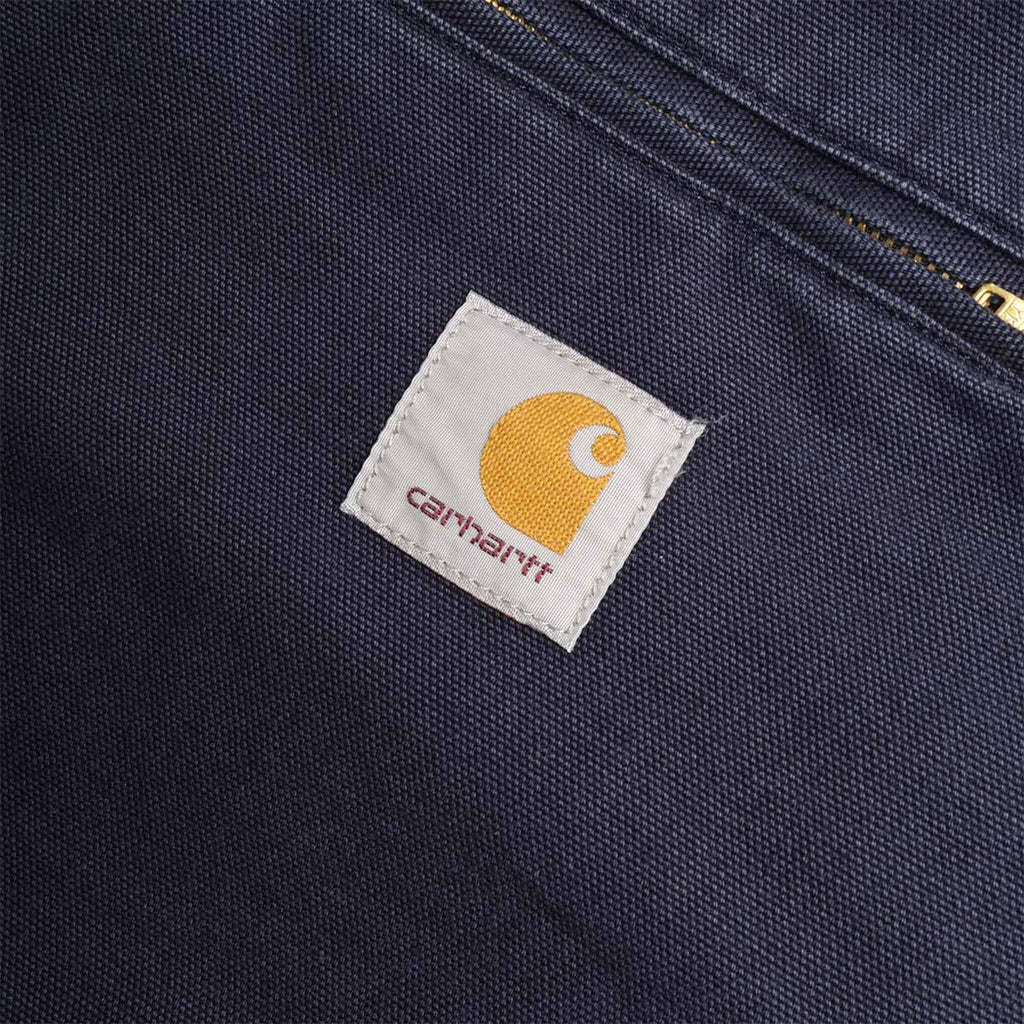 Carhartt WIP OG Detroit Jacket, Dark Navy Black (Stone Canvas), Detail Shot 5