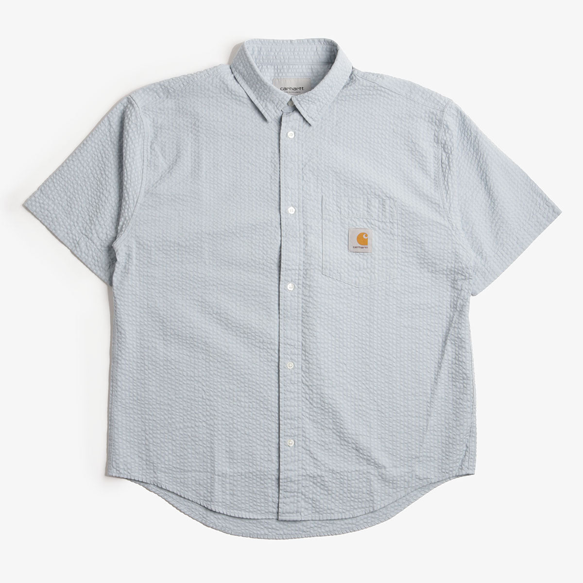 Carhartt WIP Toland Shirt, Toland Stripe Blue Fog, Detail Shot 1