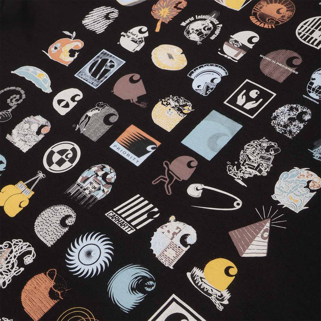 Carhartt WIP C Logo Archive T-Shirt, Black, Detail Shot 4