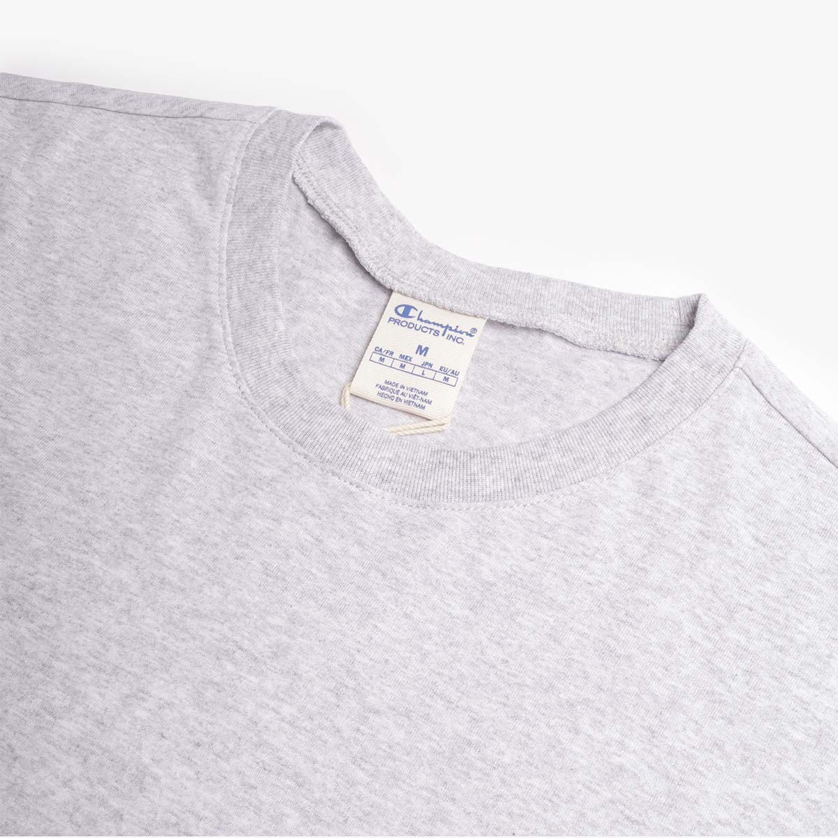 Champion Reverse Weave Oversized Crewneck T-Shirt, Light Grey, Detail Shot 2