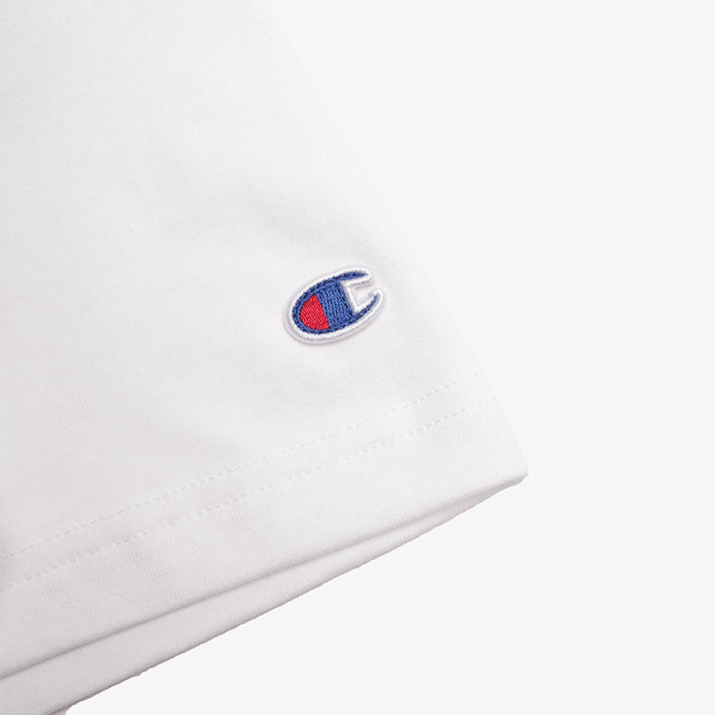 Champion Reverse Weave Oversized Crewneck T-Shirt, White, Detail Shot 3