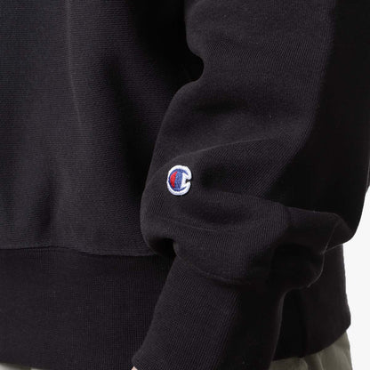 Champion Reverse Weave Heavy Fleece Sweatshirt, Black, Detail Shot 2