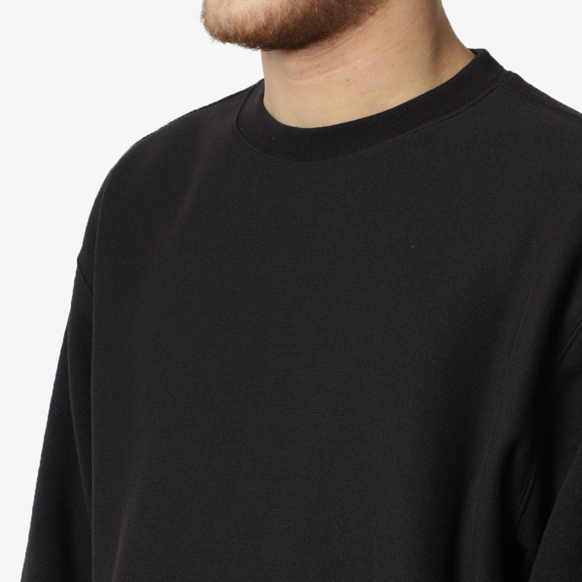 Champion Reverse Weave Heavy Fleece Sweatshirt, Black, Detail Shot 3