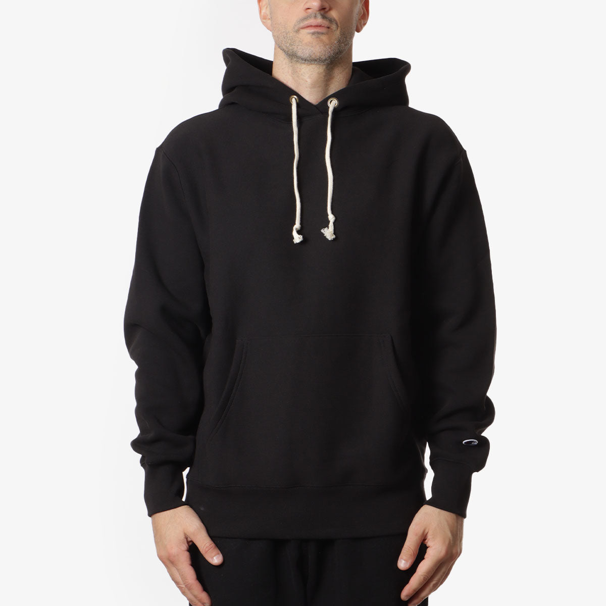 main Champion Reverse Weave Hoodie, Black, Detail Shot 1