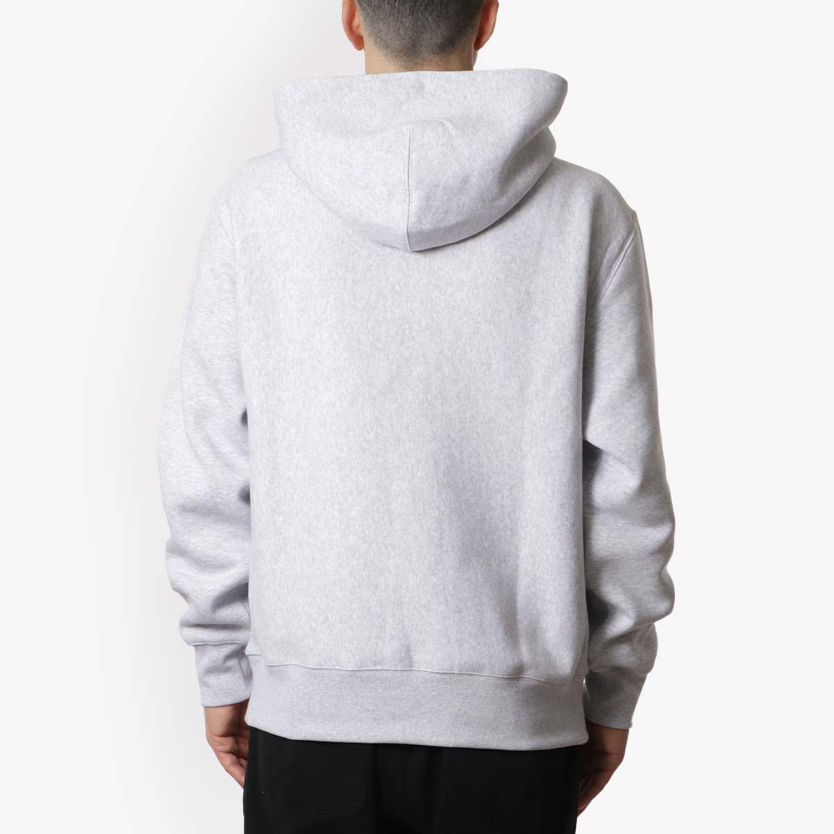 Champion Reverse Weave Hoodie, Light Grey, Detail Shot 4