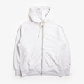 Champion Reverse Weave Hooded Full Zip Sweatshirt, Light Grey, Detail Shot 1