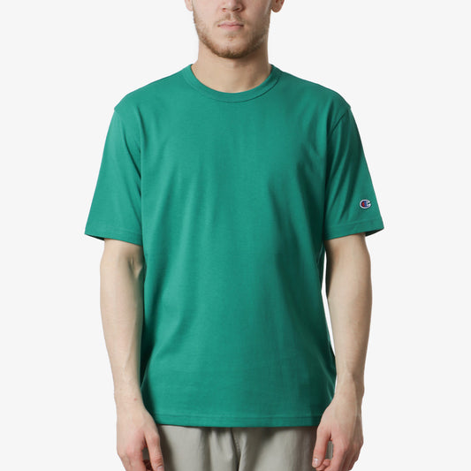 Champion Reverse Weave Cotton T-Shirt, Bright Green, Detail Shot 1