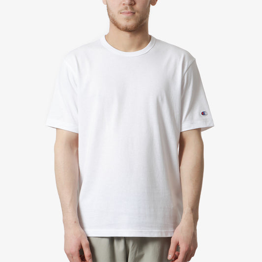 Champion Reverse Weave Cotton T-Shirt, White, Detail Shot 1