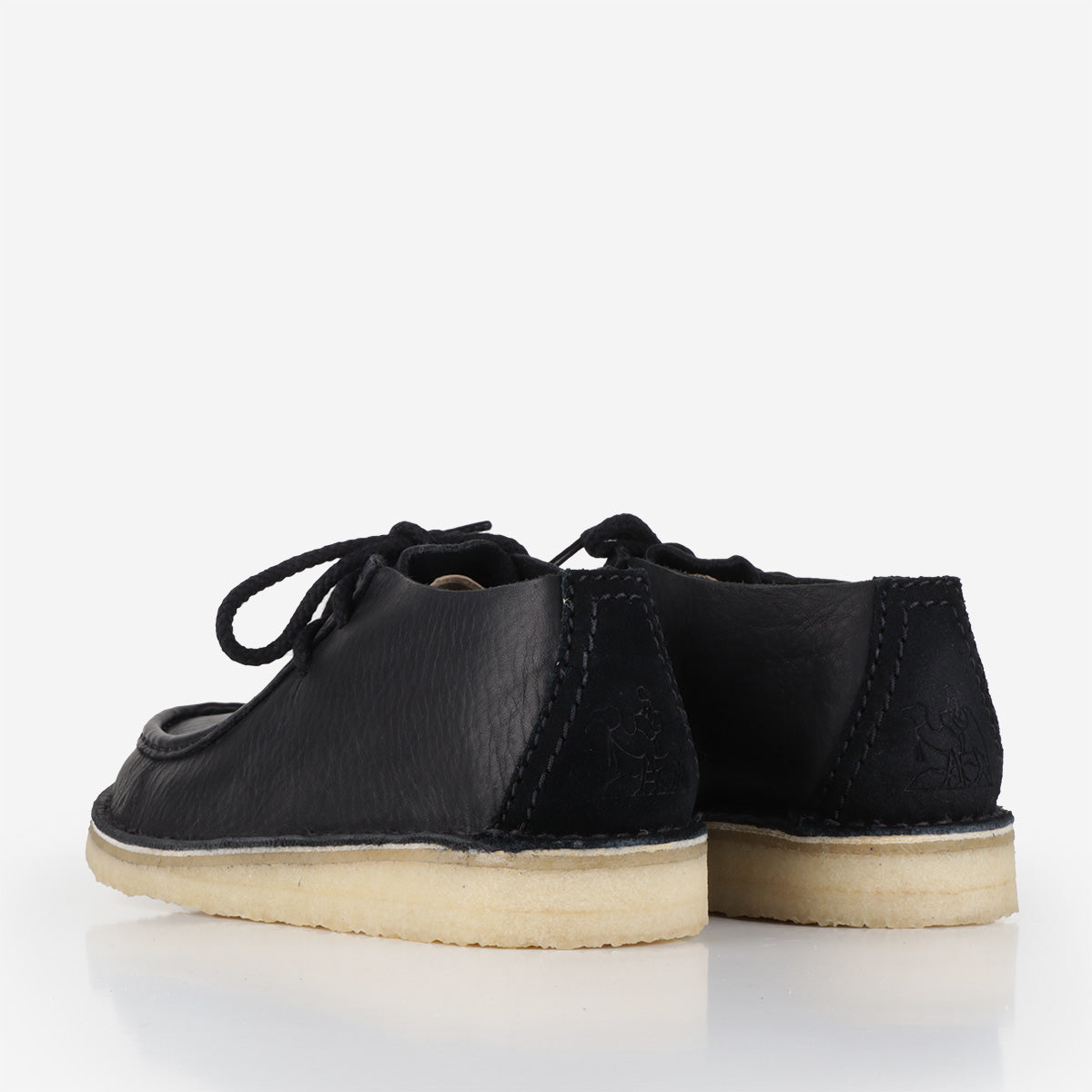 Clarks Orignals Desert Nomad Shoes, Black leather, Detail Shot 3