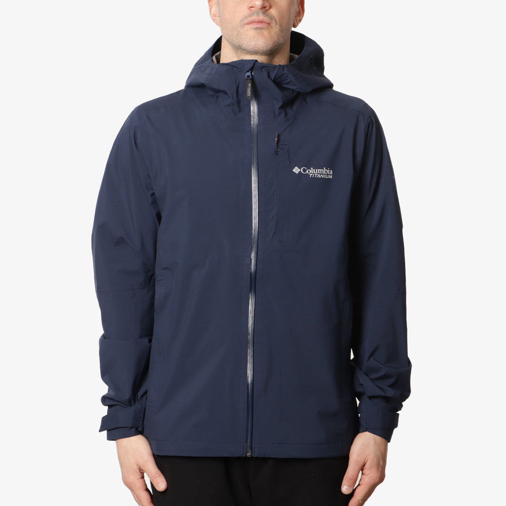 Columbia Ampli-Dry II Shell Jacket, Collegiate Navy, Detail Shot 1