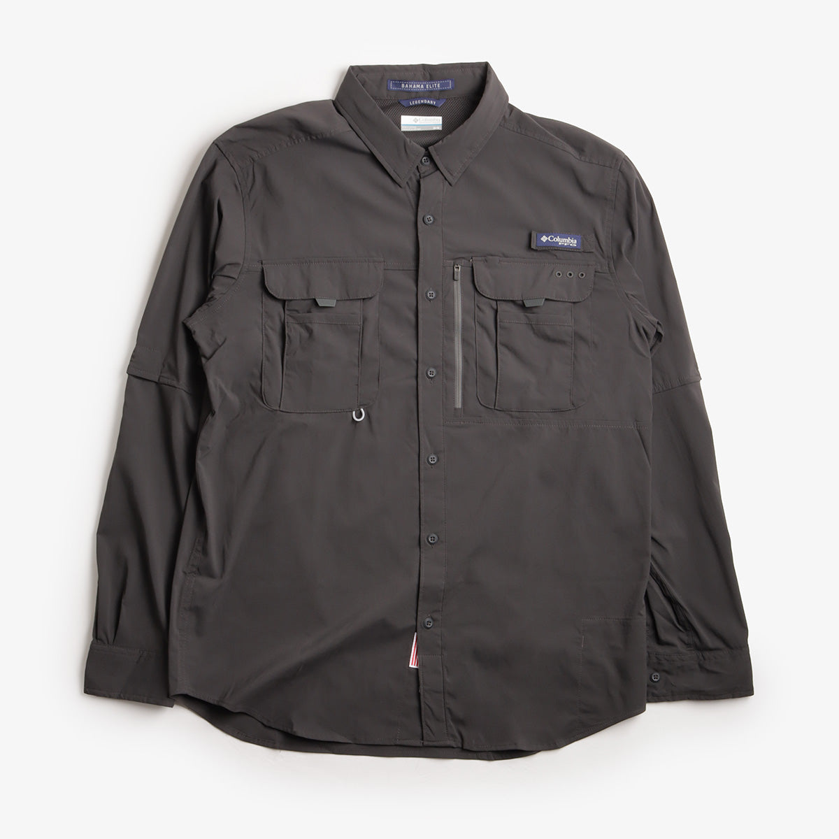 Columbia Bahama Elite Long Sleeve Shirt, Shark, Detail Shot 1