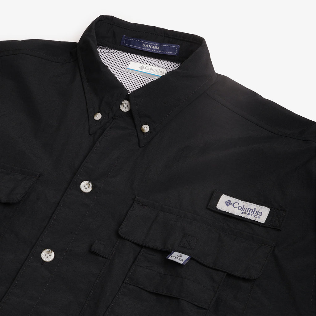 Columbia Bahama II PFG Long Sleeve Shirt, Black, Detail Shot 2