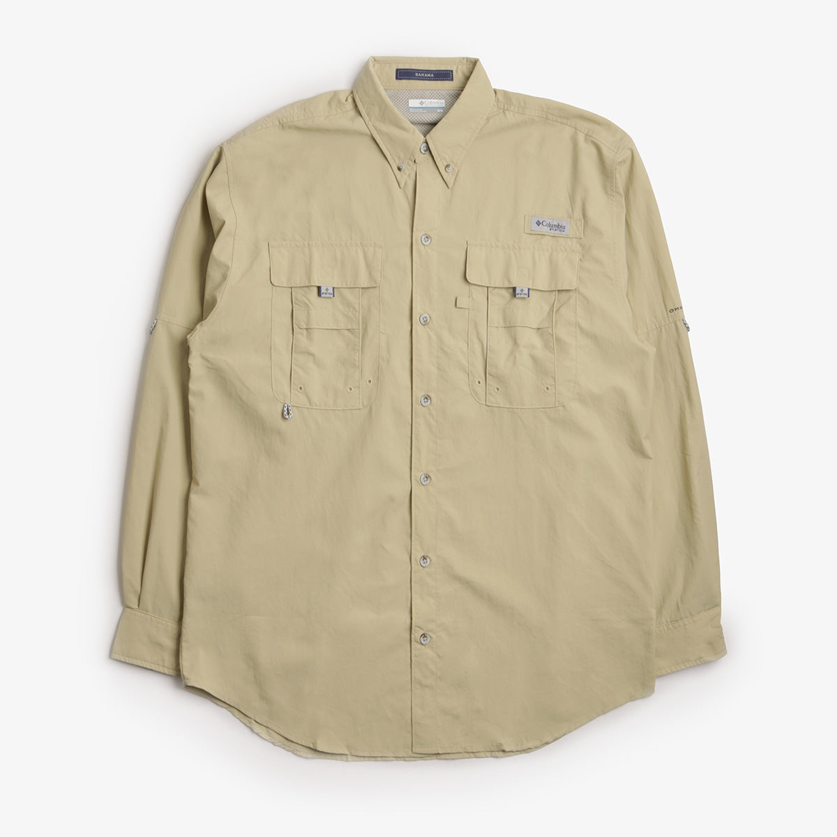 Columbia Bahama II PFG Long Sleeve Shirt, Serpentine, Detail Shot 1