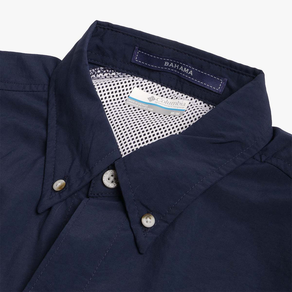 Columbia Bahama II PFG Shirt, Collegiate Navy, Detail Shot 3