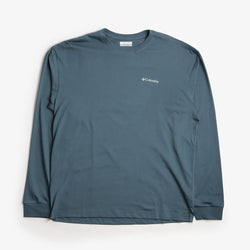 thumbnail Columbia Black Butte Long Sleeve Graphic T-Shirt, Everblue Trailmap, Detail Shot 1