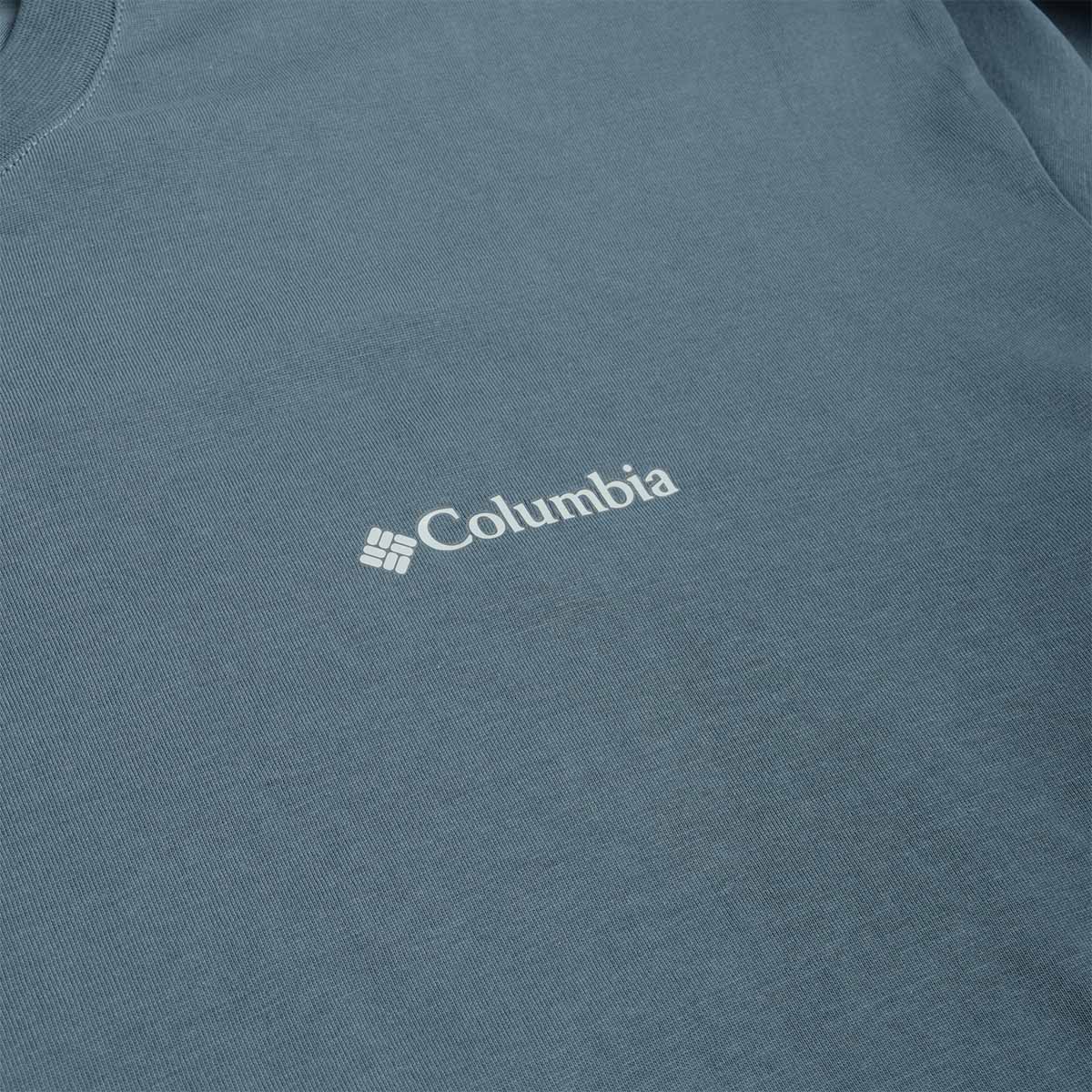 Columbia Black Butte Long Sleeve Graphic T-Shirt, Everblue Trailmap, Detail Shot 3