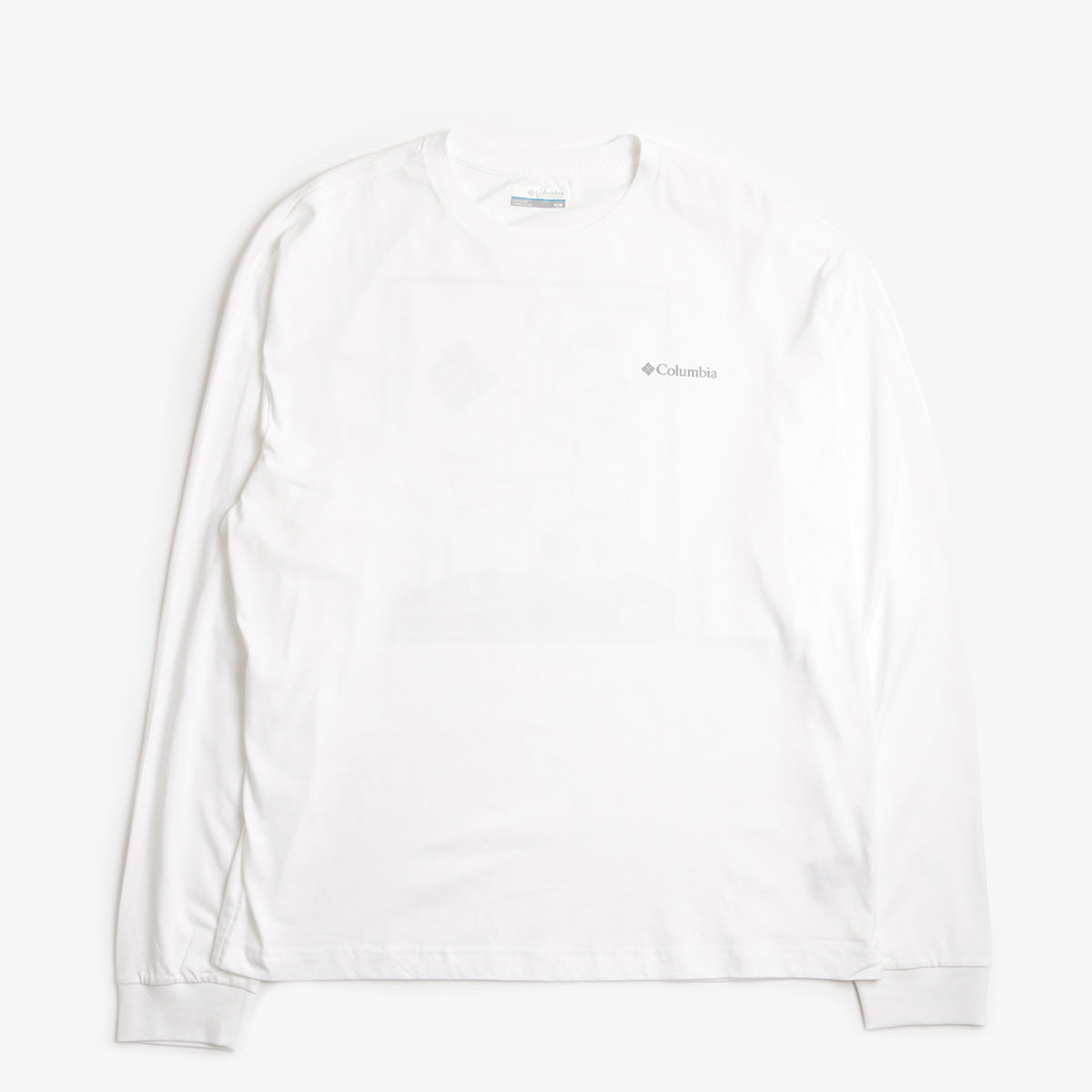 main Columbia Black Butte Long Sleeve Graphic T-Shirt, White Trailmap, Detail Shot 1