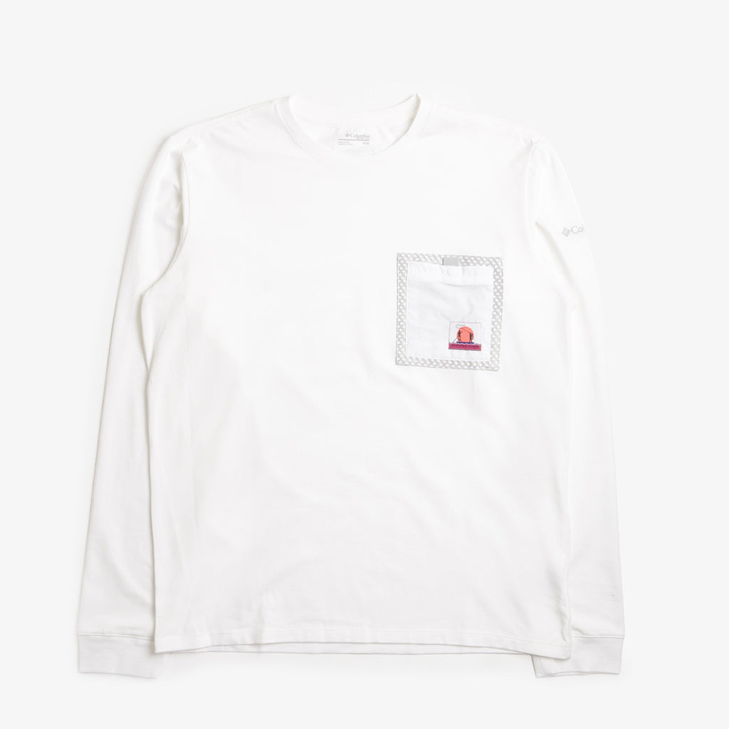 Columbia Bonefish Flats Long Sleeve T-Shirt, White, Detail Shot 1