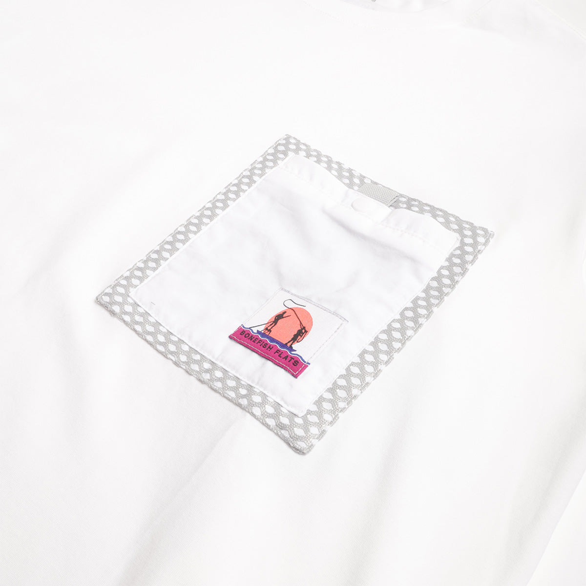 main Columbia Bonefish Flats Long Sleeve T-Shirt, White, Detail Shot 2