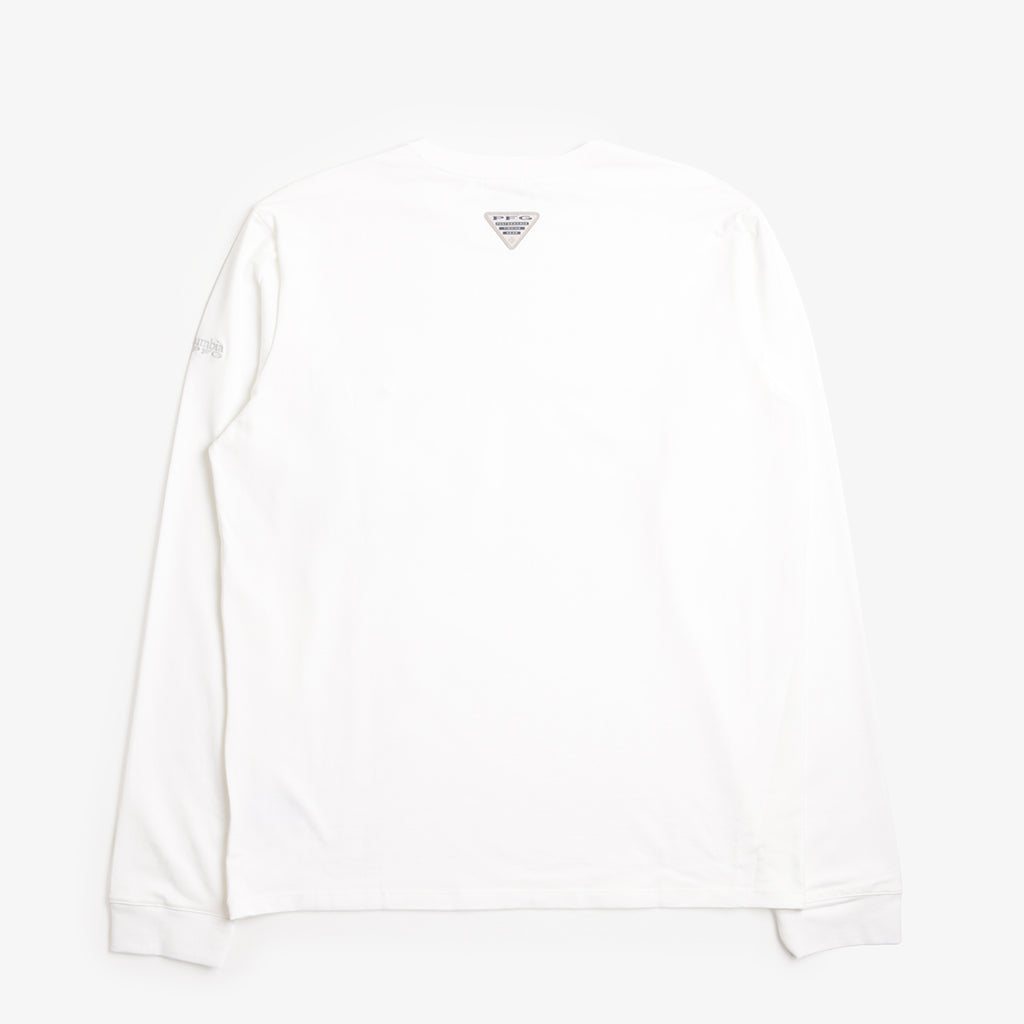 Columbia Bonefish Flats Long Sleeve T-Shirt, White, Detail Shot 3