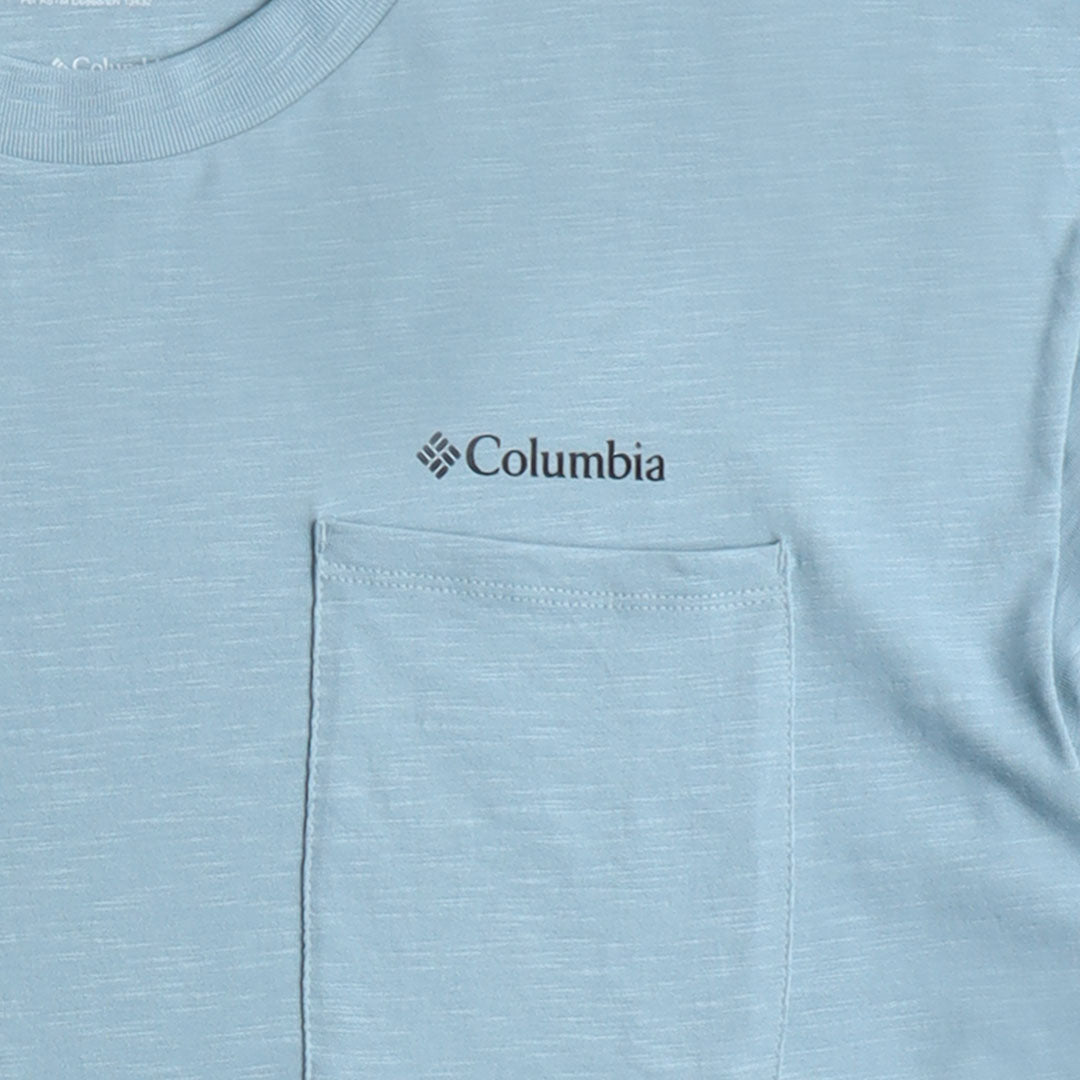 Columbia Break It Down T-Shirt, Stone Blue, Detail Shot 2
