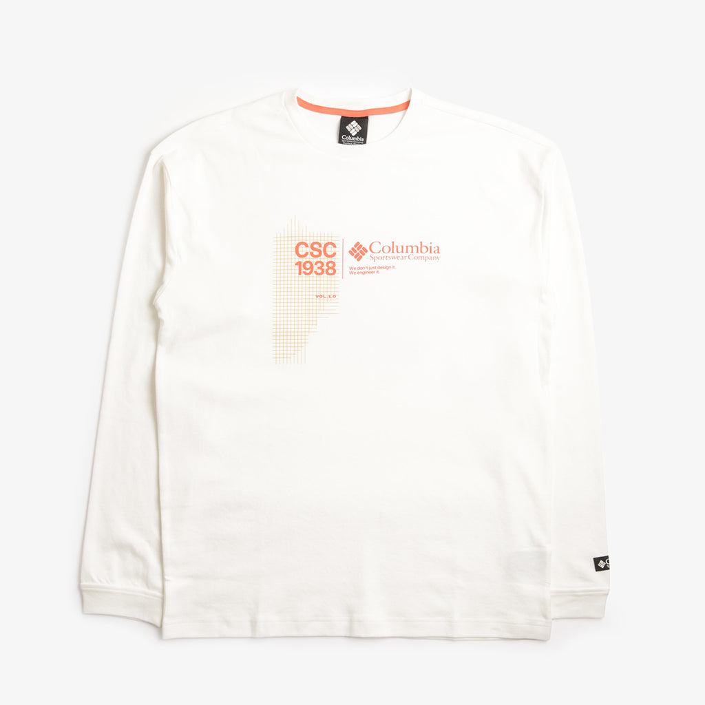 Columbia CSC 1938 V1 Long Sleeve T-Shirt, Sea Salt, Detail Shot 1