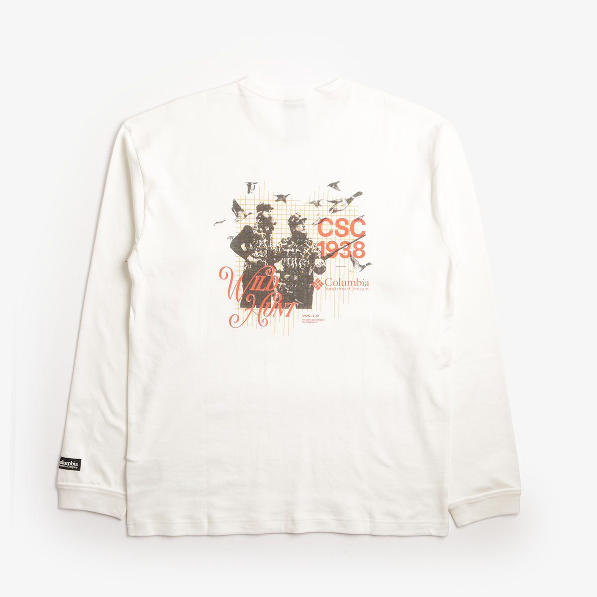 Columbia CSC 1938 V1 Long Sleeve T-Shirt, Sea Salt, Detail Shot 4