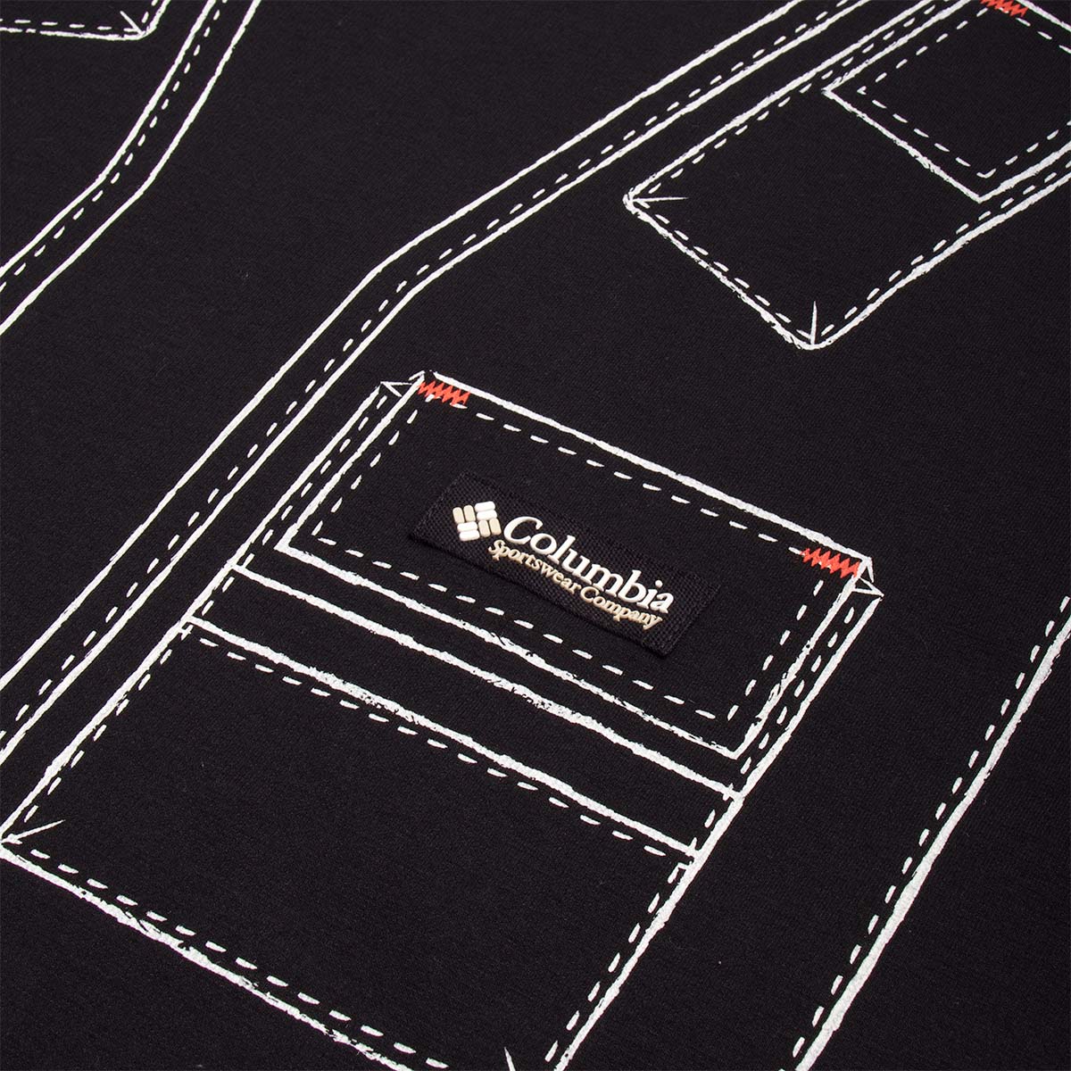 Columbia CSC1938 V1 Short Sleeve T-Shirt, Black, Detail Shot 2