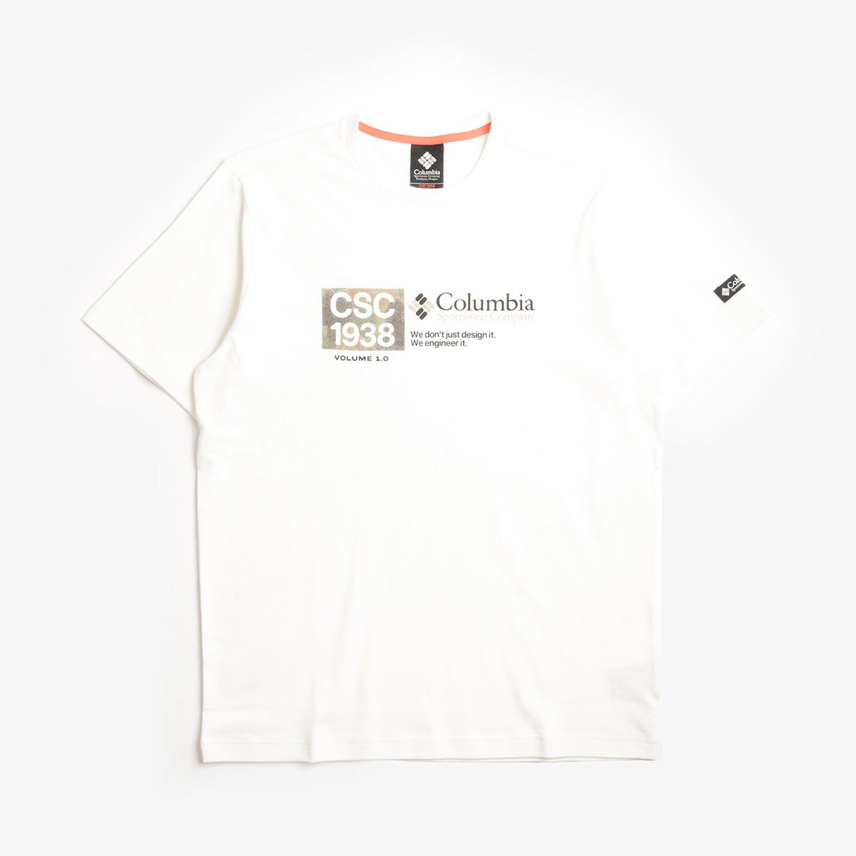 Columbia CSC 1938 V1 Short Sleeve T-Shirt, Sea Salt, Detail Shot 1