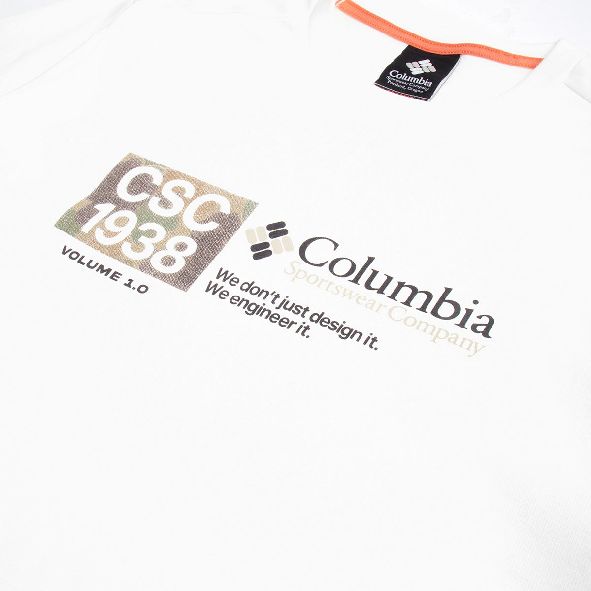 Columbia CSC 1938 V1 Short Sleeve T-Shirt, Sea Salt, Detail Shot 2