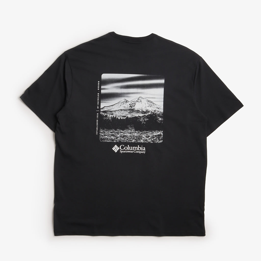 Columbia CSC Heavyweight Back Graphic T-Shirt, Black Photoreal, Detail Shot 2