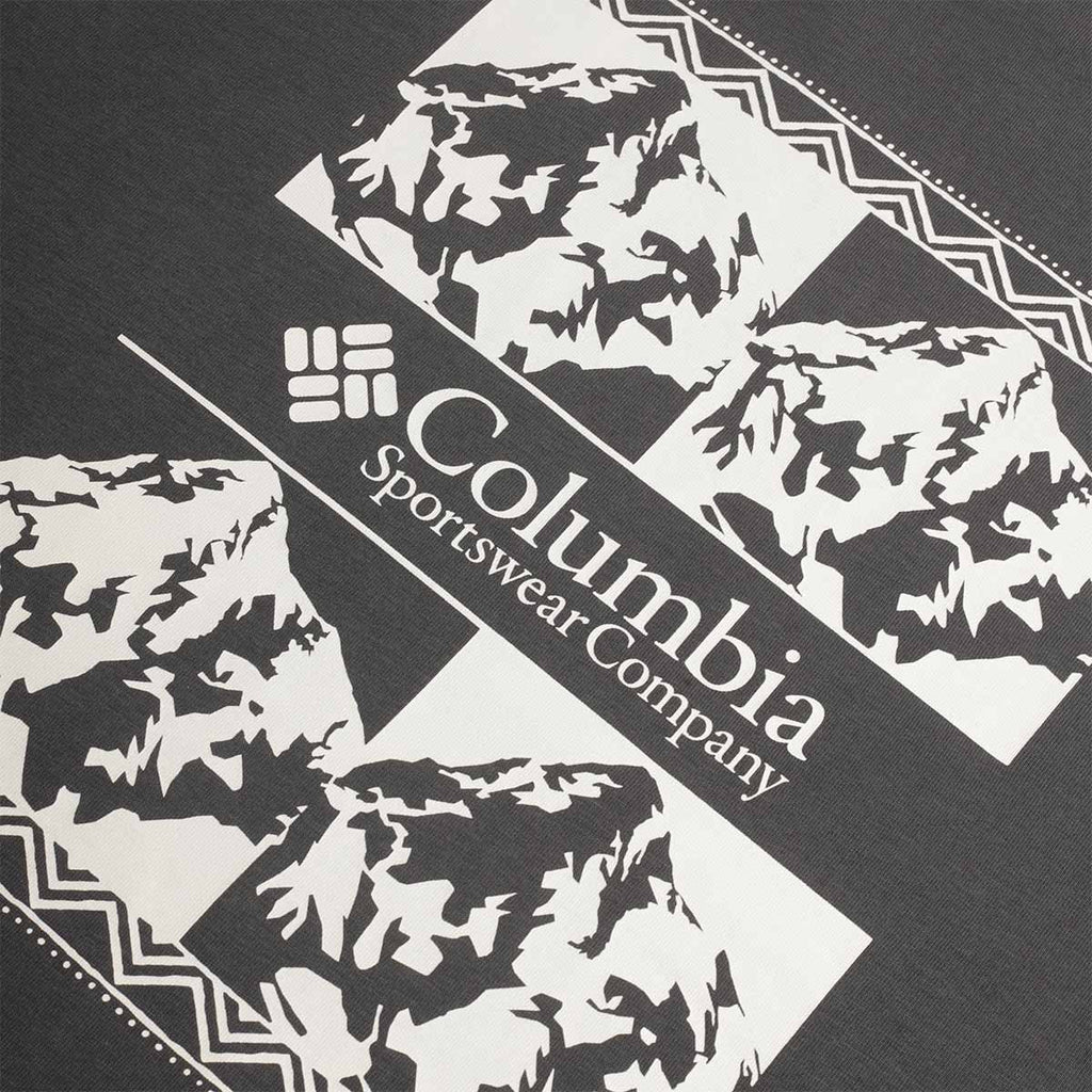 Columbia CSC Heavyweight Iconic T-Shirt, Shark Repeated Peaks, Detail Shot 4