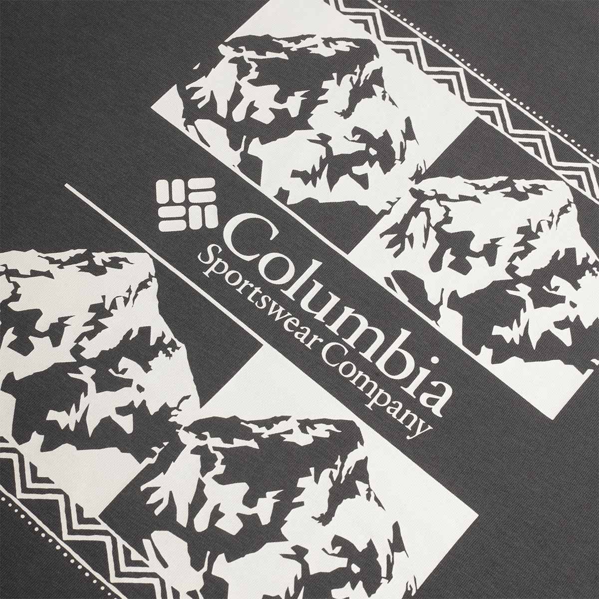 main Columbia CSC Heavyweight Iconic T-Shirt, Shark Repeated Peaks, Detail Shot 4