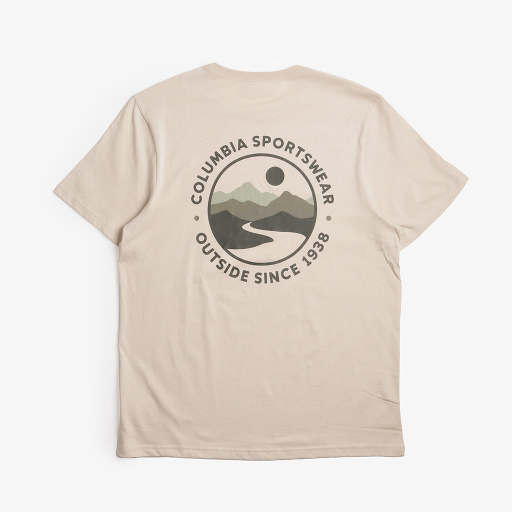 Columbia CSC Outdoor Back Graphic T-Shirt, Dark Stone Scoped View, Detail Shot 3