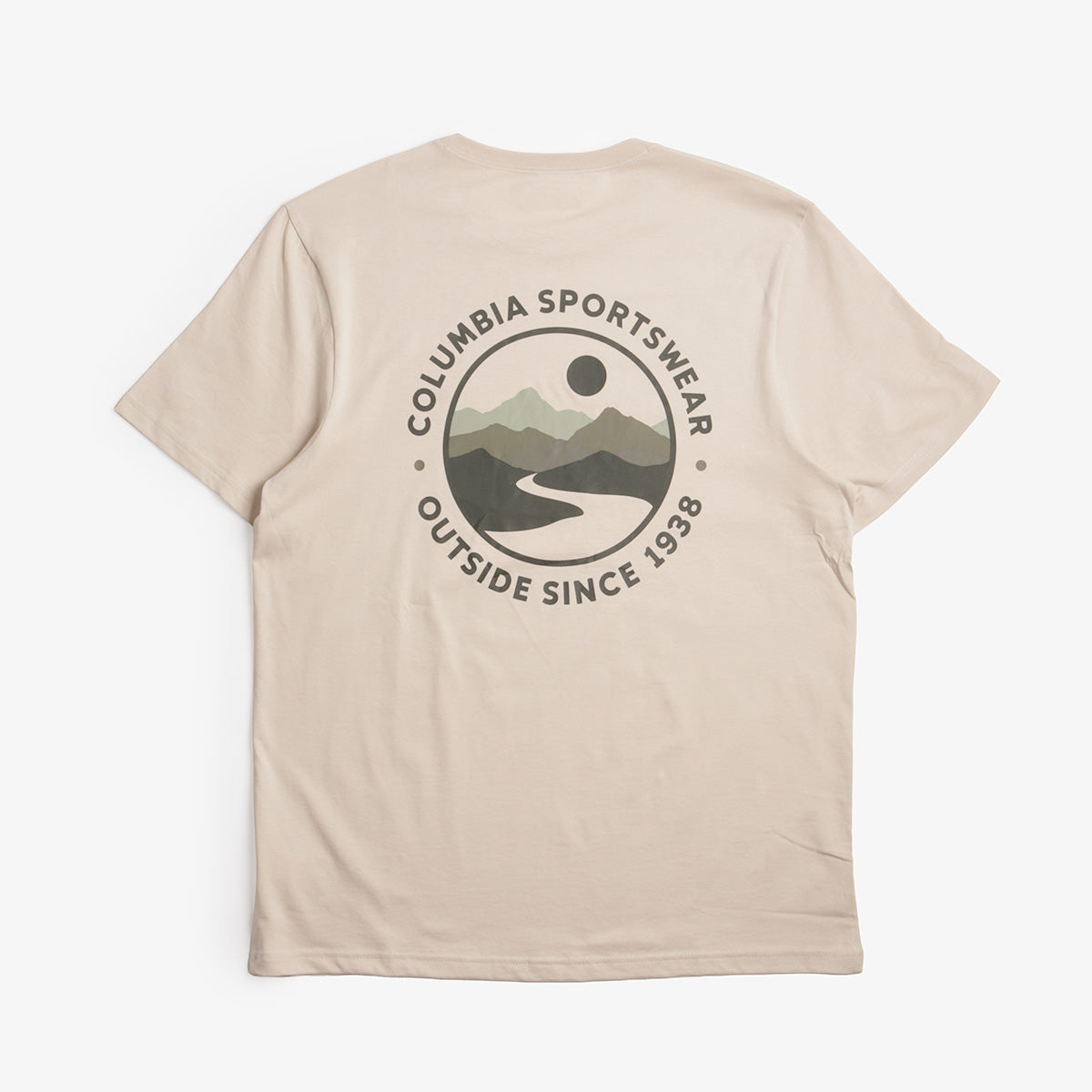 Columbia CSC Outdoor Back Graphic T-Shirt, Dark Stone Scoped View, Detail Shot 3