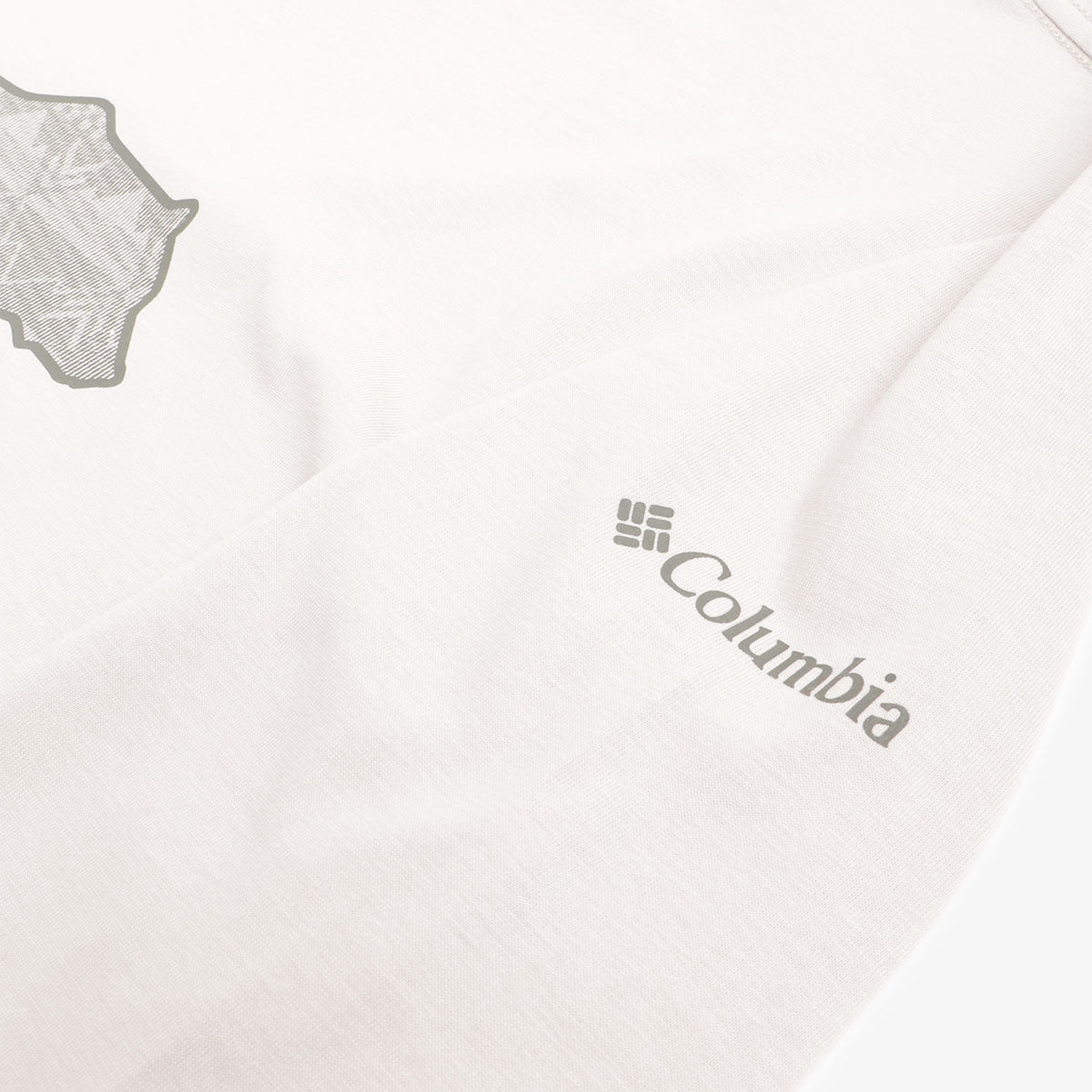 Columbia CSC Seasonal Logo Long Sleeve T-Shirt, Dark Stone Bearly-Checkered Peaks Graphic, Detail Shot 3