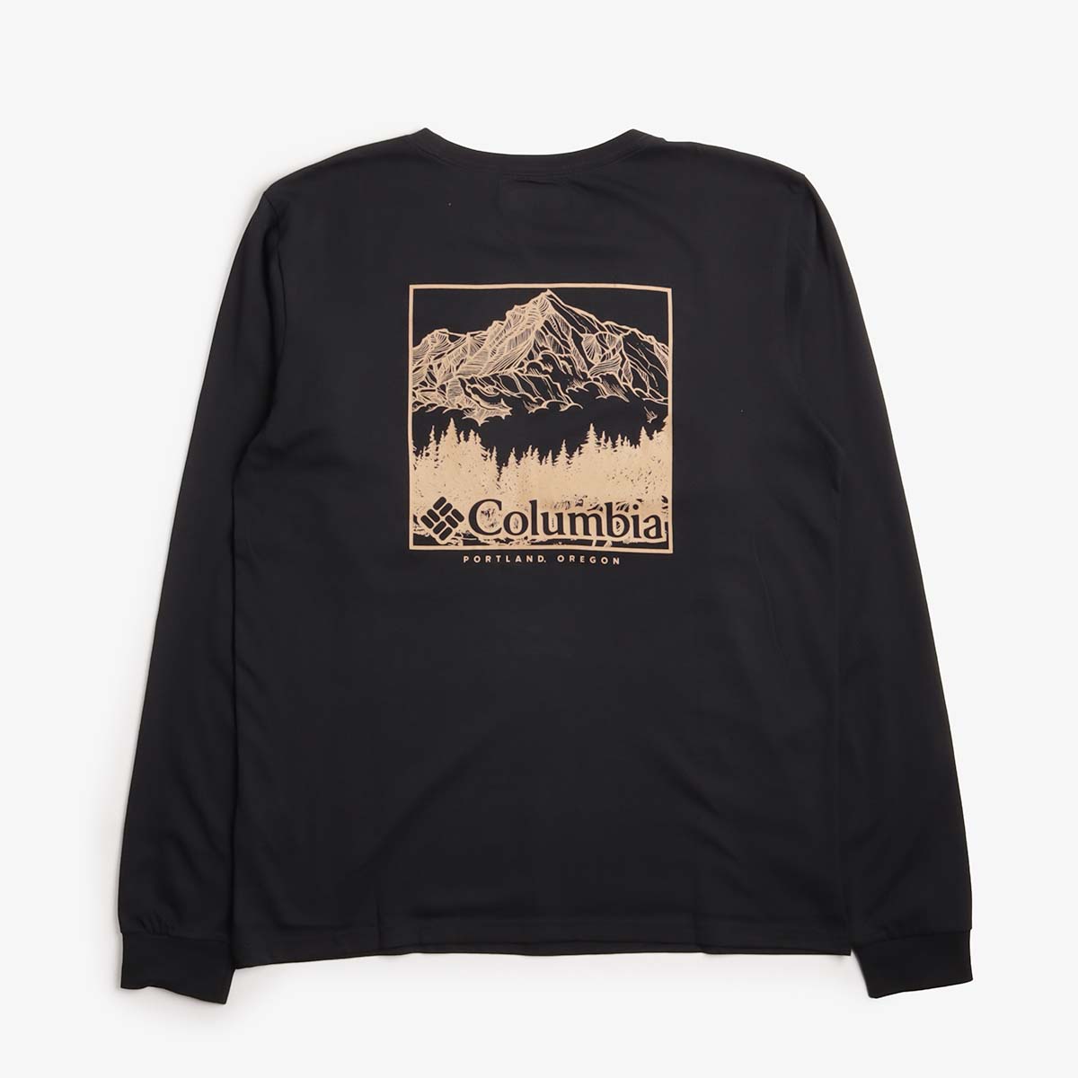 Columbia CSC Seasonal Logo Long Sleeve T-Shirt, Black Meadowland, Detail Shot 2